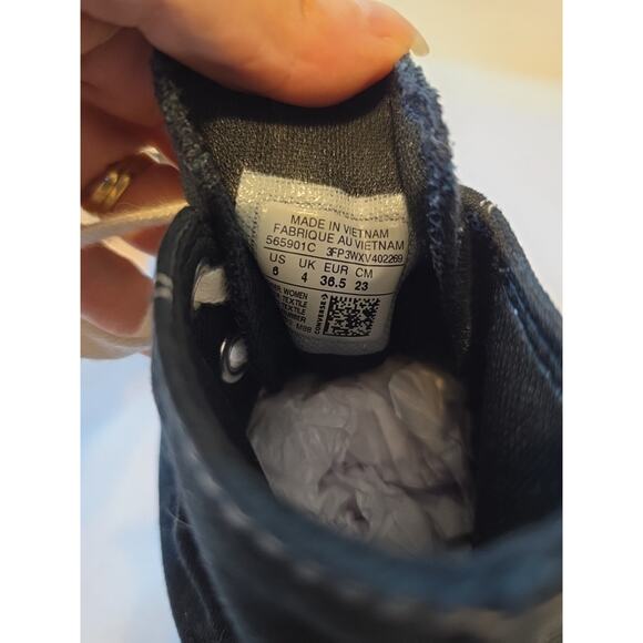 Converse Chuck Taylor All Star Lugged High Black White Platform Womens 6 Sneaker - Picture 10 of 11